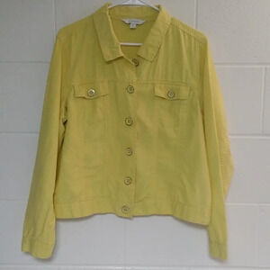 RELATIVITY,   NATURAL LINEN, COTTON BLEND, JEAN JACKET